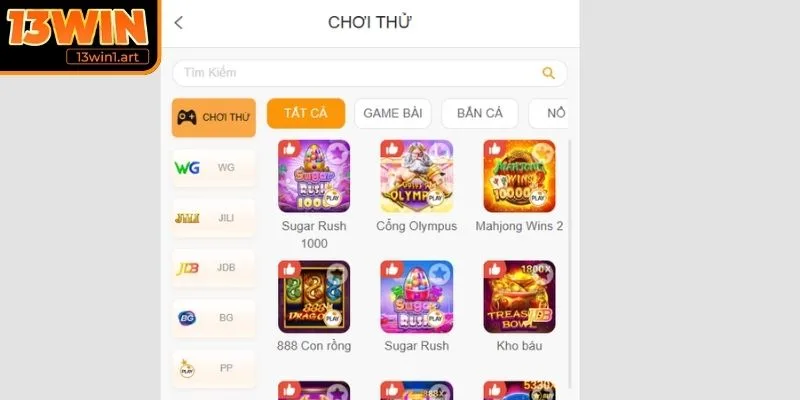 Mục đích của danh mục Chơi Thử 13WIN