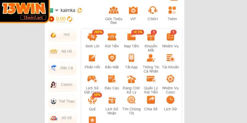 Hướng dẫn tân binh cách sử dụng mục Hướng Dẫn 13WIN