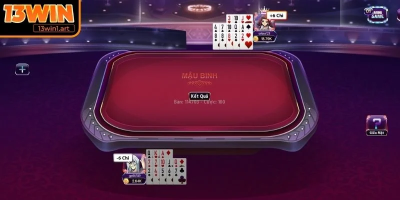 bai mau binh luat chia Luật chia bài mậu binh 13WIN