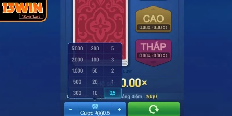 Cơ chế đặt cược cơ bản Hilo và Low 