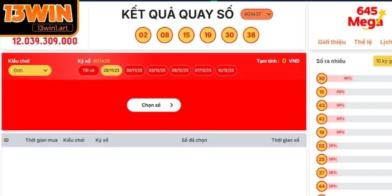 mega 6 45 cach choi Cách chơi Mega 6/45 cơ bản